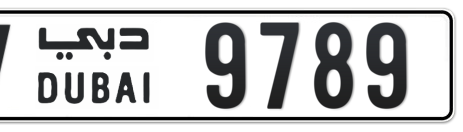 Dubai Plate number V 9789 for sale - Short layout, Сlose view