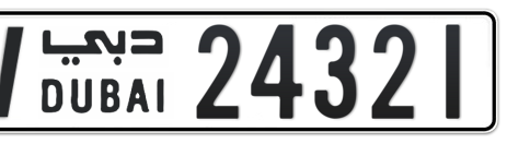 Dubai Plate number W 24321 for sale - Short layout, Сlose view