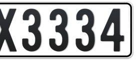 Dubai Plate number  * X3334 for sale - Short layout, Сlose view