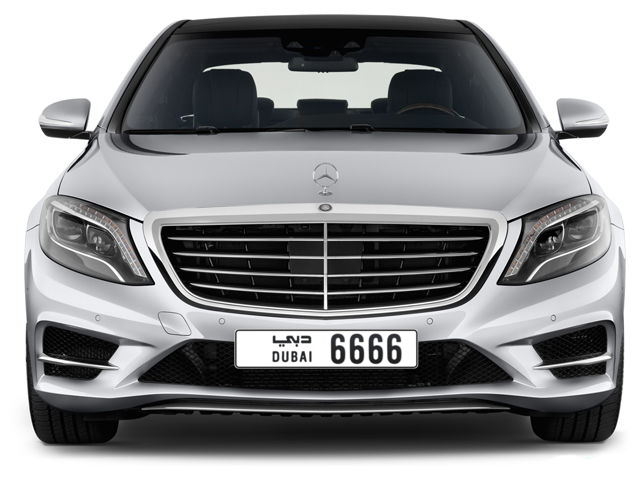 Dubai Plate number  6666 for sale - Long layout, Full view