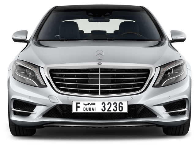 Dubai Plate number F 3236 for sale - Long layout, Full view