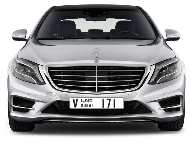 Dubai Plate number V 171 for sale - Long layout, Full view
