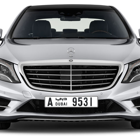 Dubai Plate number A 9531 for sale - Long layout, Сlose view