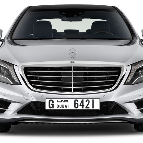 Dubai Plate number G 6421 for sale - Long layout, Сlose view