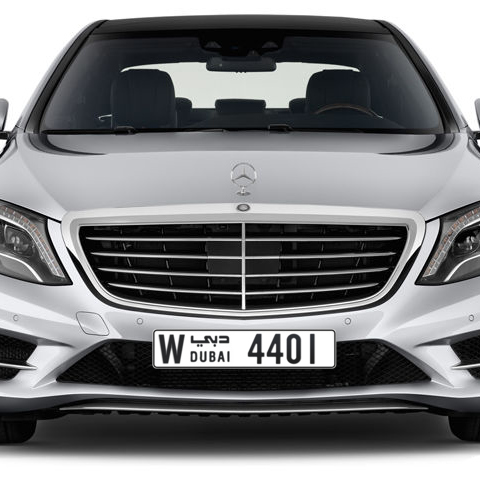 Dubai Plate number W 4401 for sale - Long layout, Сlose view