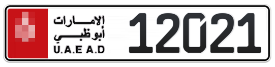  * 12021 - Plate numbers for sale in Abu Dhabi