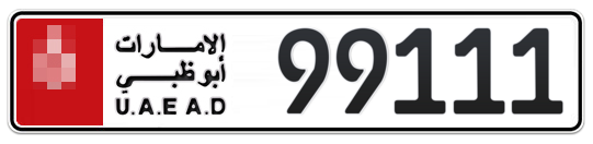 Abu Dhabi Plate number  * 99111 for sale on Numbers.ae