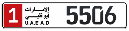 1 5506 - Plate numbers for sale in Abu Dhabi