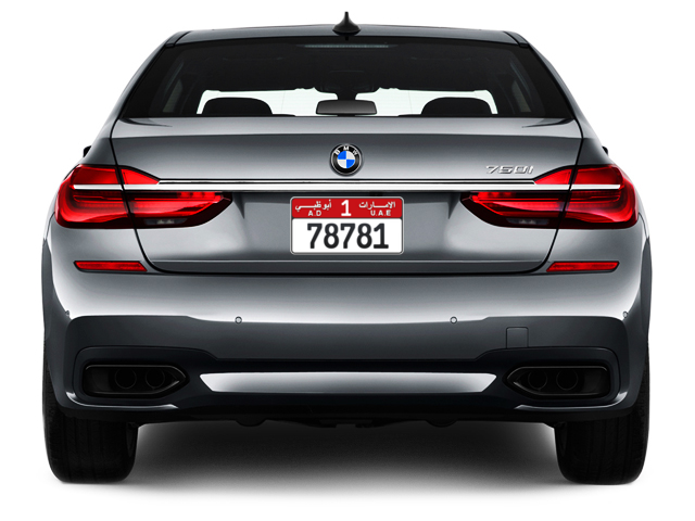 1 78781 - Plate numbers for sale in Abu Dhabi