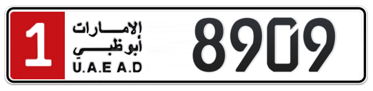 1 8909 - Plate numbers for sale in Abu Dhabi