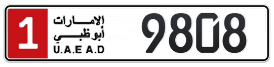 1 9808 - Plate numbers for sale in Abu Dhabi