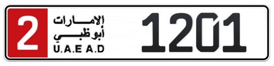 2 1201 - Plate numbers for sale in Abu Dhabi