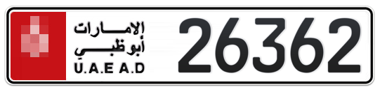  * 26362 - Plate numbers for sale in Abu Dhabi