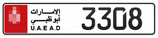  * 3308 - Plate numbers for sale in Abu Dhabi