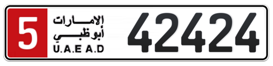 5 42424 - Plate numbers for sale in Abu Dhabi