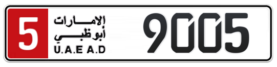 5 9005 - Plate numbers for sale in Abu Dhabi