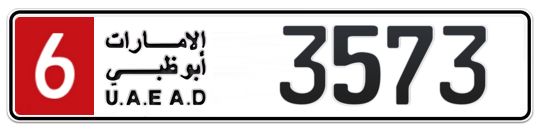 6 3573 - Plate numbers for sale in Abu Dhabi