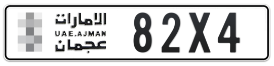  * 82X4 - Plate numbers for sale in Ajman