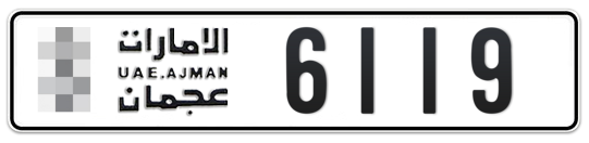  * 6119 - Plate numbers for sale in Ajman