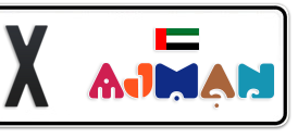 Ajman Plate number A 159X for sale - Short layout, Dubai logo, Сlose view