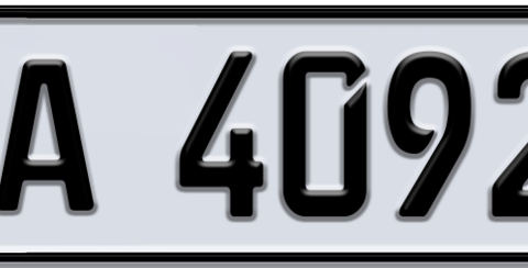 Ajman Plate number A 40920 for sale - Short layout, Dubai logo, Сlose view