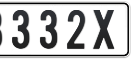 Ajman Plate number  * 3332X for sale - Short layout, Сlose view