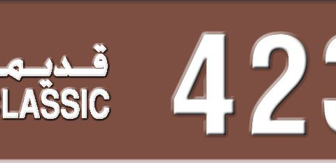 Sharjah Plate number 3 4231 for sale - Short layout, Dubai logo, Сlose view