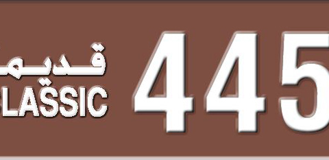 Sharjah Plate number 3 44545 for sale - Short layout, Dubai logo, Сlose view