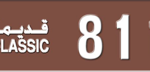 Sharjah Plate number 3 8110 for sale - Short layout, Dubai logo, Сlose view